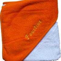 Cape de bain orange brode
