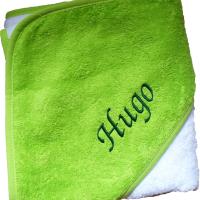 Cape de bain vert brode