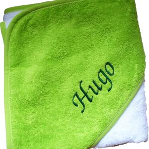 Cape de bain vert brode