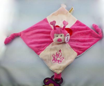 Doudou coccinelle rose personnalisé